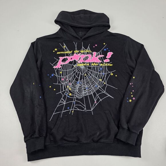 Sp5der Other - Black P*NK Sp5der Hoodie Large Unisex
